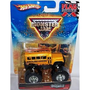 Hot Wheels Originals 2010 1:64 Scale Monster Jam Flag Series DRIVING SKOOL Bus Truck 14 75 by 