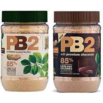 Set A Shopping Price Drop Alert For PB2 Powdered Peanut Butter and Powdered Cocoa Peanut Butter - 85% Less Fat and Calories - 6.5 Oz Each - 2 Pack