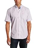 Nautica Men's Short Sleeve Wrinkle Resistant Micro Stripe Shirt
