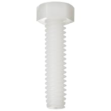 6/6 Nylon Hex Bolt, Plain Finish, Inch, Right Hand