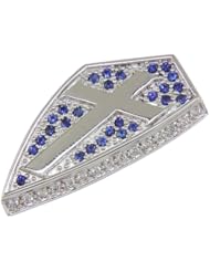 18KW Sapphire & Diamond Lapel Pin