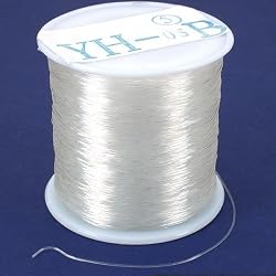 328Ft Clear Stretch Elastic Beading Cord 0.50mm 100M