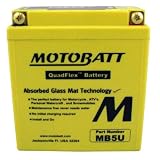 12 Volt 6.7 Ah MotoBatt MB7U Sealed Maintenance Free AGM Battery by MotoBatt