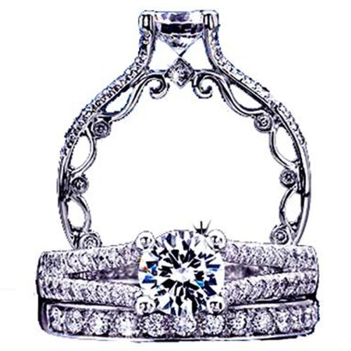 14k White Gold Round Diamond Ladies Bridal Ring Engagement Set (1.00 cttw, H-I Color, I1 Clarity)