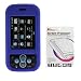 Blue Rubberized Hard Cover Case + LCD Screen Protector for AT&T LG Neon GT365