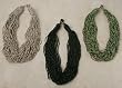 40 Strand Beaded Collar Necklace - 3 Colors