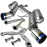 03-07 Infiniti G35 2 Doors, 03-08 Nissan 350z Dual Catback Exhaust System Burnt Tip