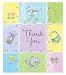 Bottles & Booties Baby Shower Thank You Cards 8 Pack