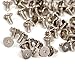RUBYCA 12MM 20 Sets Metal Tree Spikes and Studs Metallic Screw-Back for DIY Punk Leather-Craft Black