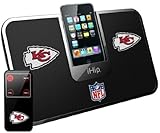 iHip Official NFL - KANSAS CITY CHEIFS - Portable iDock Stereo Speaker with Wireless Remote NFV5000KCC