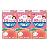 森永IQサポート かしこいプラス (125ml×3本入)×8パック ピーチ味 1歳頃から