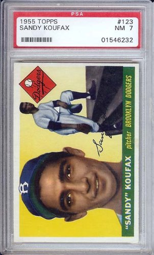 1955 Sandy Koufax Topps Rookie Card PSA Graded NM 7