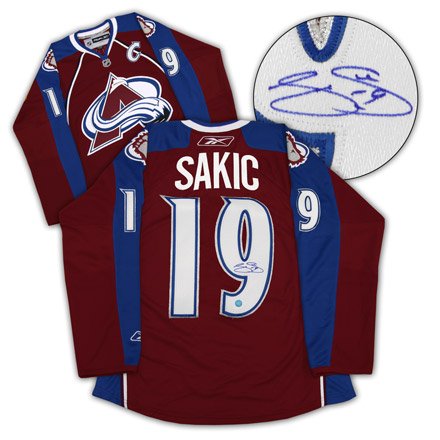 JOE SAKIC Colorado Avalanche SIGNED RBK Premier Jersey