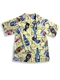 Kyds - Boys Short Sleeved Camp Shirt, Gold, Multi