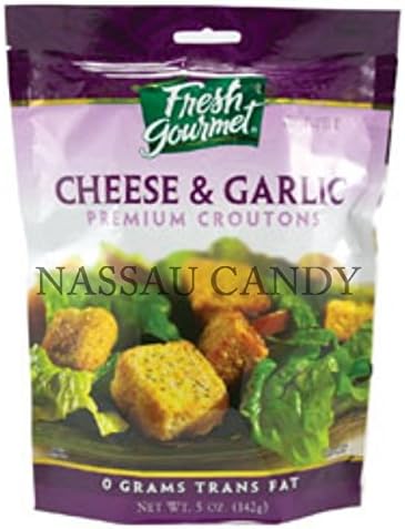 Fresh Gmt Fresh Gourmet Premium Croutons, Cheese &amp; Garlic - 5 Oz - Pack Of 12