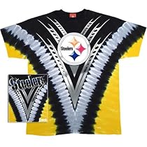 Pittsburgh Steelers - Logo V-Dye Tie Dye T-Shirt