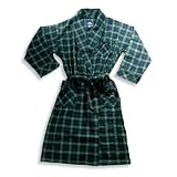 Stafford - Mens Flannel Plaid Robe, Green, Navy, Black