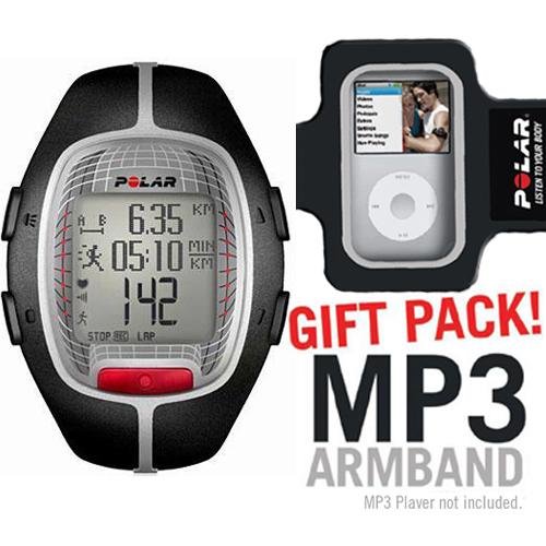 Polar RS300XBK Heart Rate Monitor Black with MP3 Armband