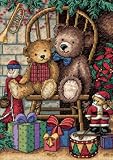 GOLD COLLECTION PETITE CHRISTMAS TEDDIES COUNTED CROSS STITC-5X7