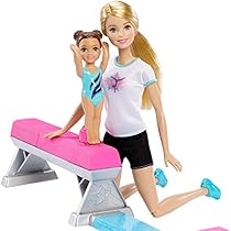 Barbie and Toddler Student Flippin Fun Gymnastics Dolls
