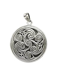 Sterling Silver Celtic Knot Triskele Triskelion Pendant