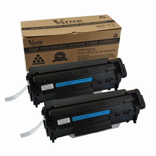 2 Pack of New Compatible Canon 104 Toner Cartridge-Black On Sale