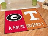 Georgia Bulldogs and Tennessee Volunteers 34 x 44.5 House Divided Mat