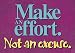 POSTER MAKE AN EFFORT 13 X 19 LARGE
