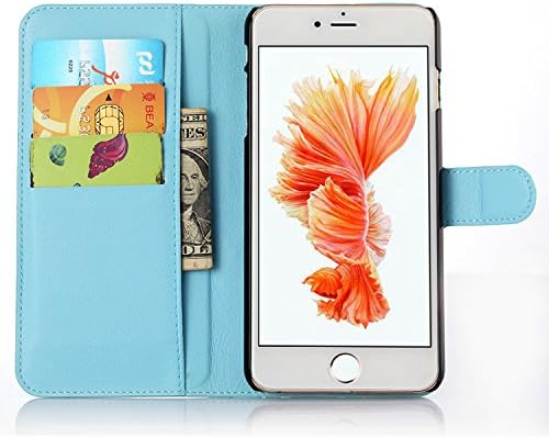 FENGYAO Apple iphone6 plus / 6s PLUS stent cell phone holster embossed leather protective sleeve mobile phone sets blue