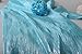 Sky Blue Fabric with Silver Threaded Shimmering Ice Pattern (1 yd)