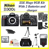 Nikon D300s Digital SLR Camera Body + 2 Extended Life Batteries + Battery Charger + 8 GB Memory Card + Card Reader + Tripod + Carrying Case + Starter Kit + Digital Flash and more!!