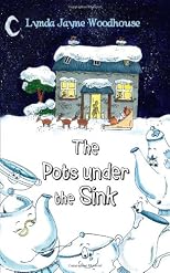 The pots under the sink