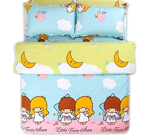 Cliab Little Twin Stars Bedding Cover Set 100% Cotton 5 Pieces