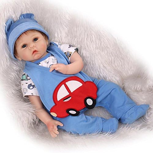 SSG 22''Handmade Lifelike Baby Girl Doll Silicone Vinyl Reborn Newborn Dolls With Clothes