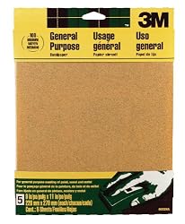 3M 9002NA-20-CC Sandpaper Aluminum Oxide, 9-Inch by 11-Inch, Medium