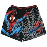  : Spider-man Black Spider Web Cotton Boxer Shorts for Men (Small, XL Only)