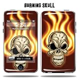 Apple iPod Touch Protective Vinyl Skin 2G 3G 2nd 3rd Generation 8GB 16GB 32GB - Burning Skull