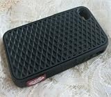 iPhone 5 Silicone Rubber Sole Vans BLACK with Black Side Waffle Case Cover for iPhone 5