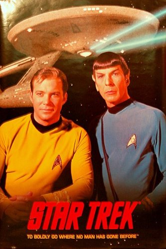 Star Trek Krik and Spock to Boldly Go 23x35 Poster