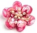 Oi! - Ladies Pink Shell And Fresh Water Pearl Flower Brooch - BC0980