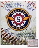 1969 Seattle Pilots MLB Team Autographed Logo Collage 2 16 x 20 Photograph (Unframed)
