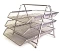Osco Silver Mesh Letter Tray - 3 Tier