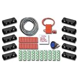 Blue Motorcycle LED Neon Accent Lighting Kit with 10 Black LED Light Pods by Pivotal Powersports
