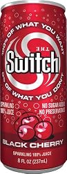 The Switch Sparkling Juice, Black Cherry, 8-Ounce Cans (Pack of 24)