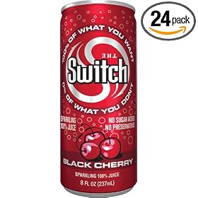 The Switch Sparkling Juice, Black Cherry, 8-Ounce Cans (Pack of 24)