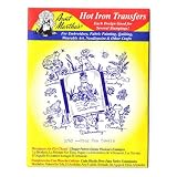 Aunt Marthas iron on transfers envelope for embroidery fabric painting quilting wearable art needlepoint & other crafts frog tea towels 3765