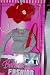 Barbie Fashion Fever Doll's Cloth Assortment Set (8 Pieces) L3369 with Red Blouse Top, Gray Long Sleeve Shirt, Sporty Silver Bag, Red Short with White Belt, Sunglasses and A Pair of Red High Heel Shoes