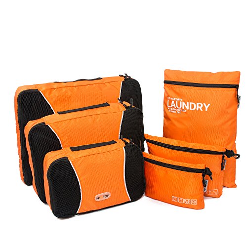 NEXTOUR Packing Cubes Plus Laundry-Toiletry-Digital Organizer Bags 6 Set