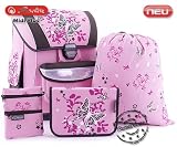 HERLITZ SCHULRANZEN SET 4 TEILIG FLORENTINE FLORENTIENE  SCHOOL BAG TORNISTER SCHULRUCKSACK SCHULTASCHE SCHOOLTAS - 