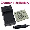 2 Battery+Charger for Canon PowerShot Digital ELPH SD750 / SD780 IS / SD940 IS / SD960IS / SD1000 / SD1100 IS / SD1100IS / TX-Series TX1